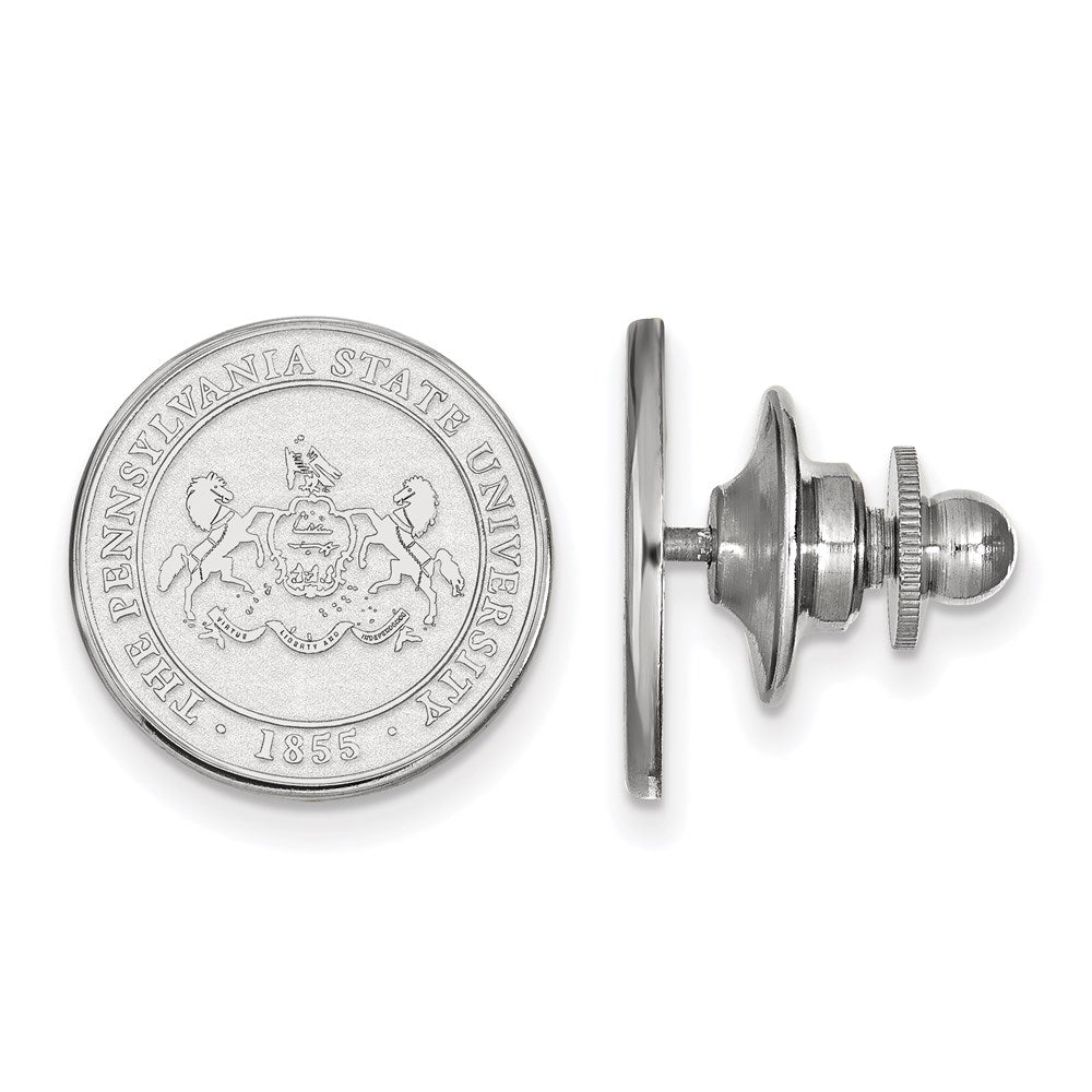 Sterling Silver Rhodium-plated LogoArt Penn State University Crest Lapel Pin