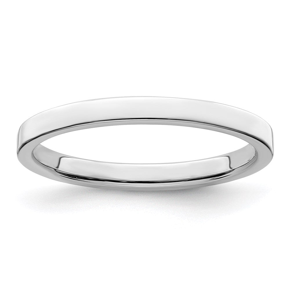 Sterling Silver 2mm Lightweight Flat Size 9.5 Band