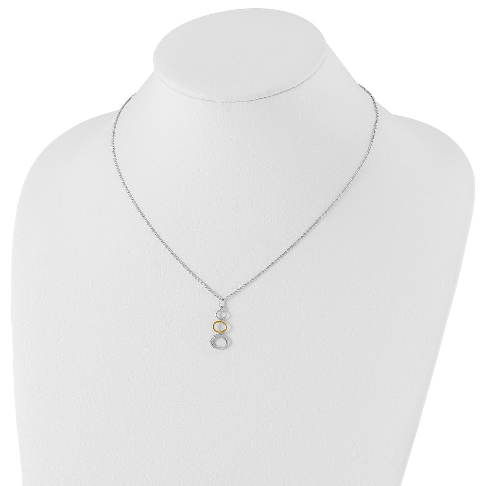 White Ice Sterling Silver Rhodium-plated Gold-tone 18 Inch Diamond Necklace with 2 Inch Extender 18 Inches