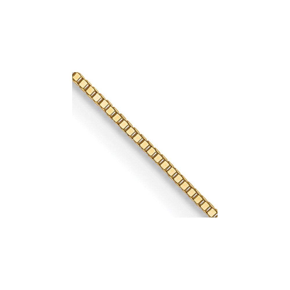 10k .5mm Baby Box Chain W/Spring Ring Clasp