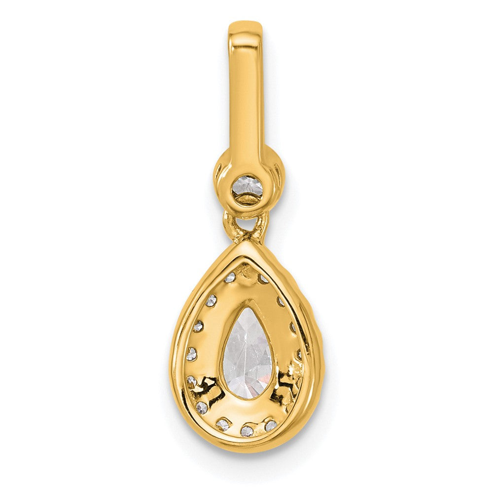 14ky Lab Grown Diamond 0.75ctw Pear VS/SI+ G+ Necklace