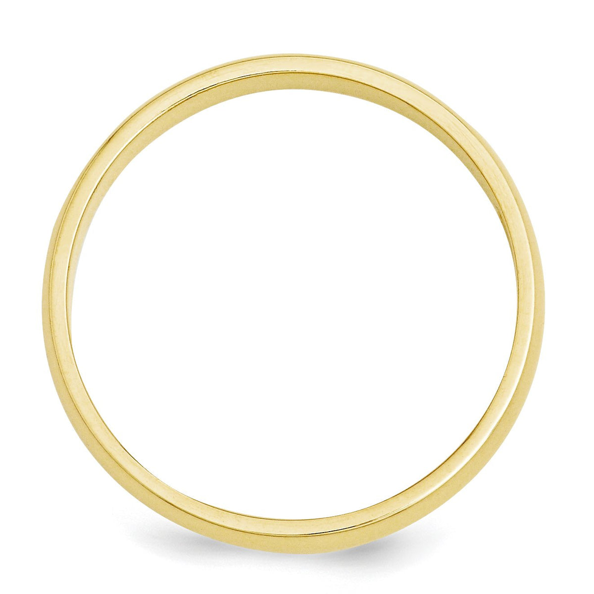 Primal Gold 10 Karat Yellow Gold 3mm Half Round Band Size 5.5
