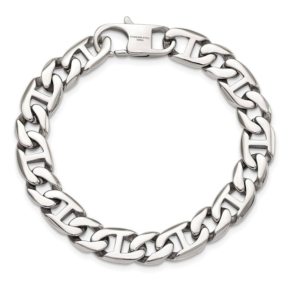 Stainless Steel Polished 8.25in Link Bracelet 8.25 inches