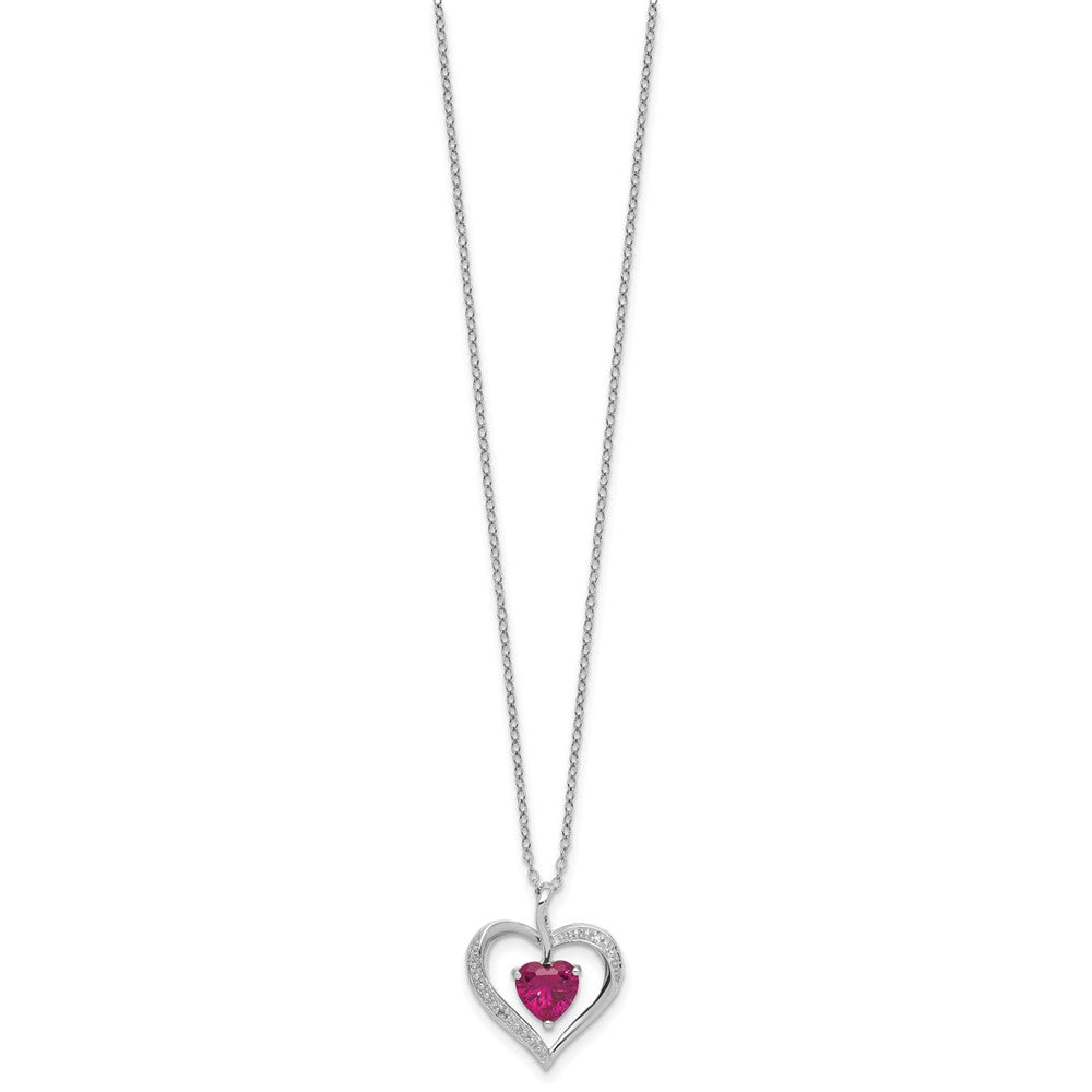 SS Created Ruby & Diamond Pend