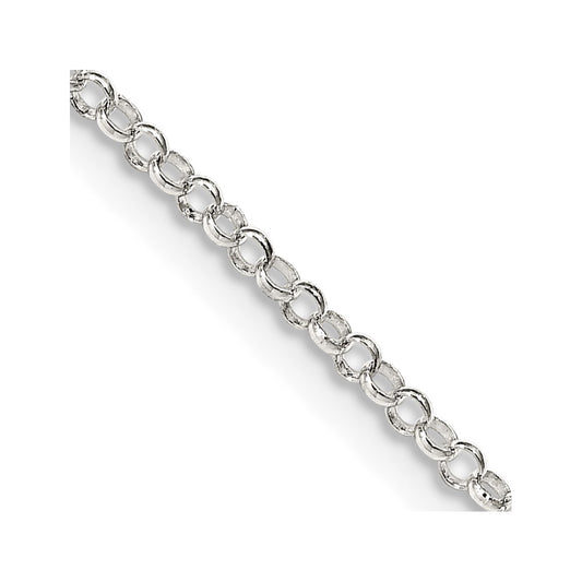 Sterling Silver 2mm Rolo Chain 26 Inches