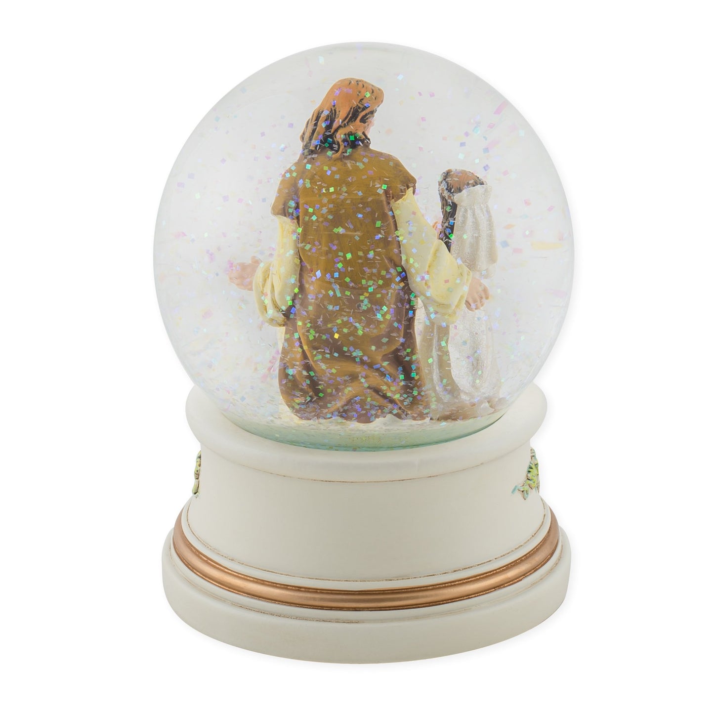 Roman 41509 Jesus with Girl First Communion 5.5 Inch Musical Glitter Dome Globe