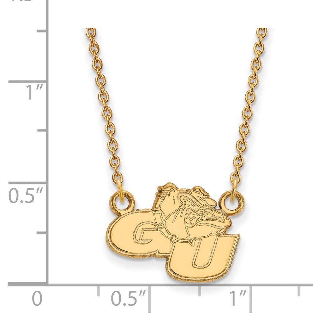 Logoart Sterling Silver Gp Gonzaga University Small Pendant Necklace