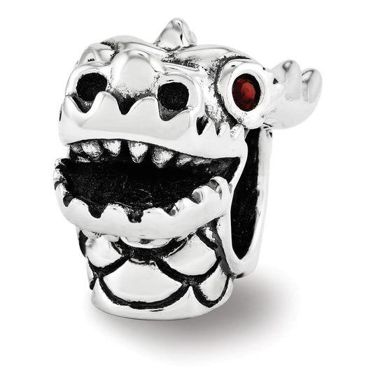 Sterling Silver Reflections Crystal Chinese New Year Dragon Bead