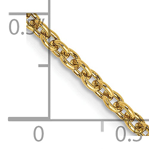 14K 9 inch 2.2mm Forzantine Cable with Lobster Clasp Anklet