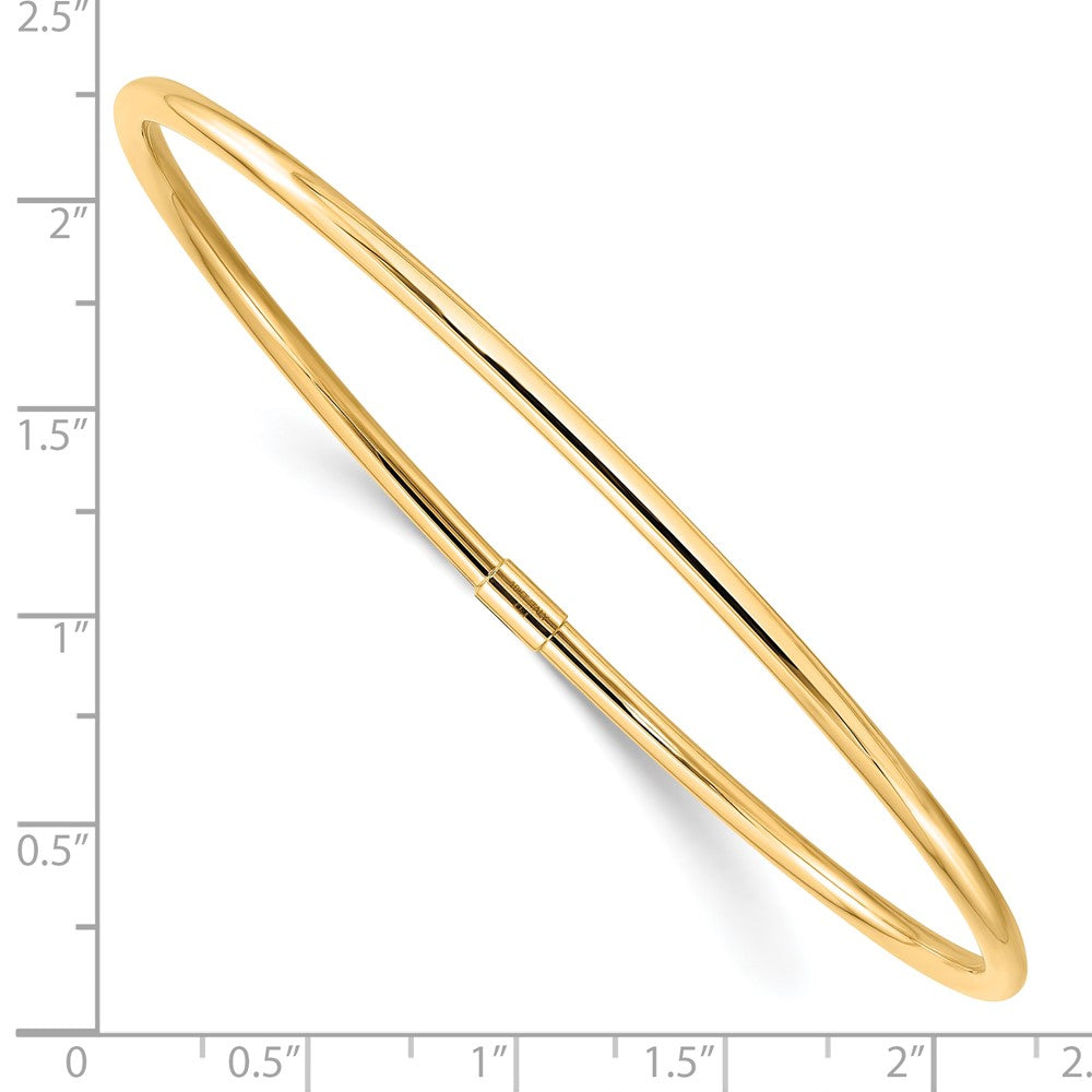10K Yellow Gold Slip-On Bangle 8.25  inches