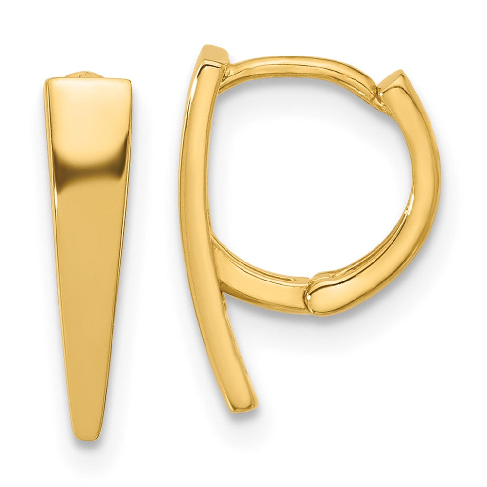 14K Polished Hinged Hoop Earrings