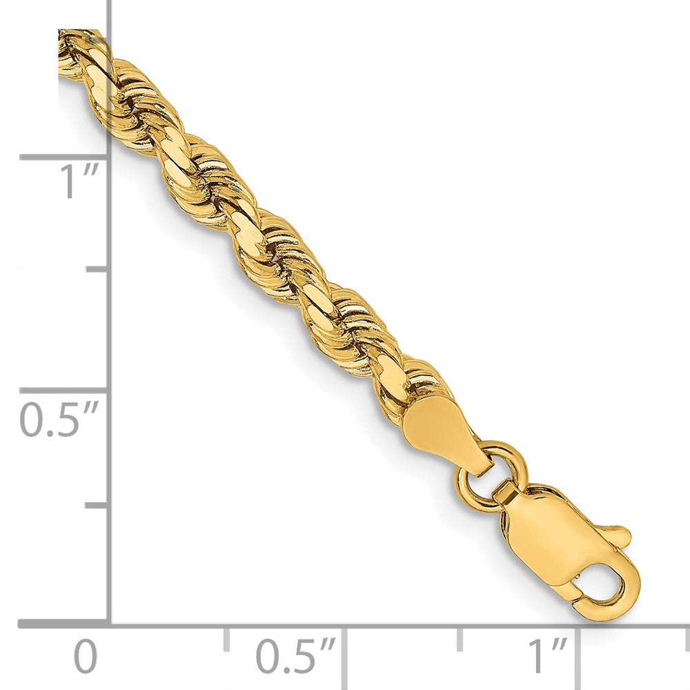 14K 3.75mm Diamond-Cut Rope Chain 8  inches