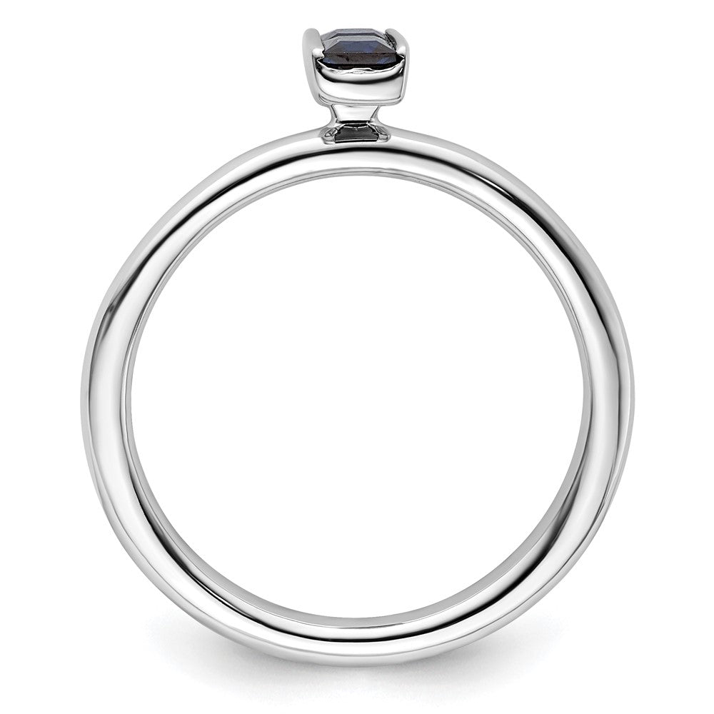 Sterling Silver Stackable Expressions Created Sapphire Ring