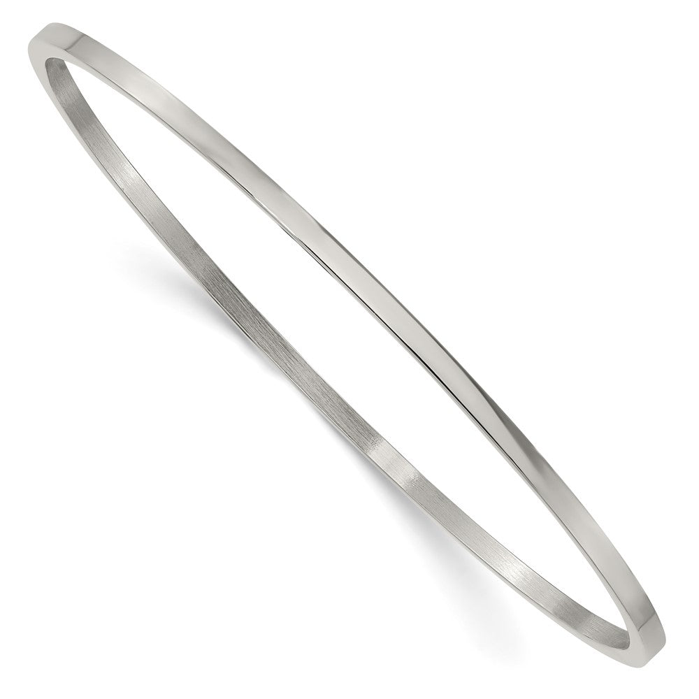 Stainless Steel Polished 2mm Bangle 8 inches