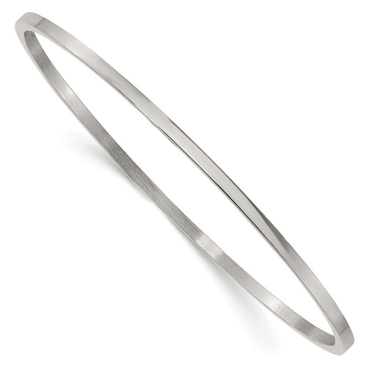 Stainless Steel Polished 2mm Bangle 8 inches