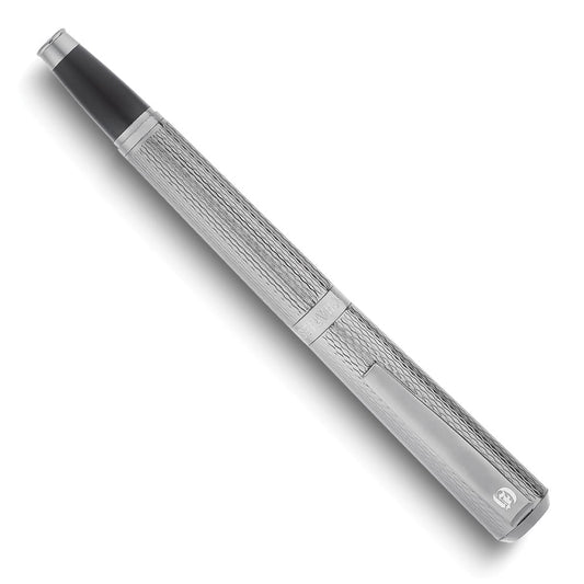Charles Hubert Gunmetal Textured Art Deco Fountain Pen QGM18981