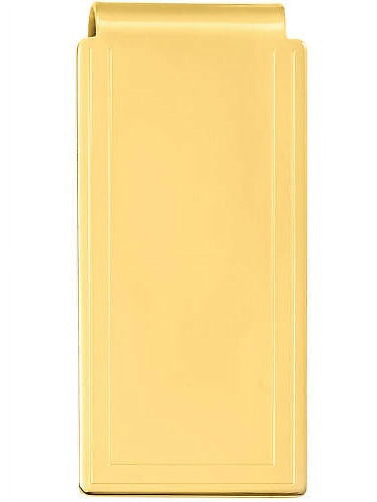 Primal Gold-plated Kelly Waters Engraved Edge Plain Hinged Money Clip