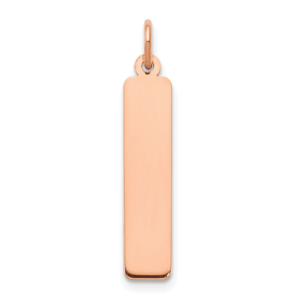 Sterling Silver/Rose-plated Medium Blank Bar Charm