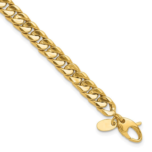 14K Polished Fancy 8.5in Bracelet 6  inches
