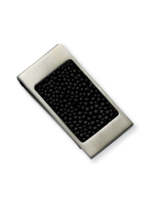 Chisel Stainless Steel Brushed Black Stingray Money Clip