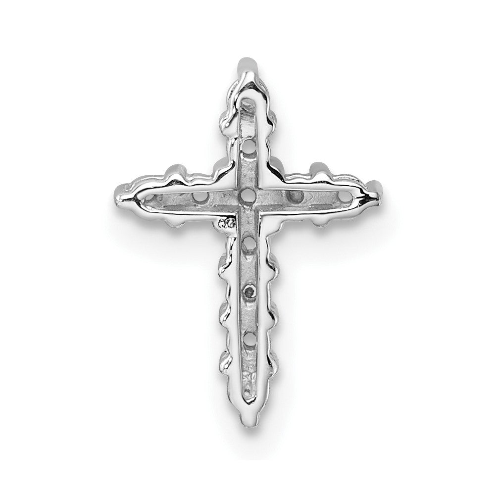 14k White Gold Diamond Cross Pendant Mounting