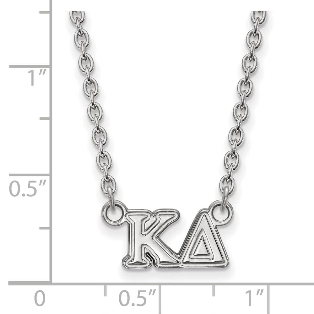 Sterling Silver 18in Official Licensed Greek Sororities Kappa Delta (??) Medium Pendant w/ Necklace