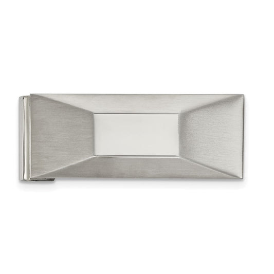 Chisel  Stainless Steel Polished and Brushed Men's Money Clip
