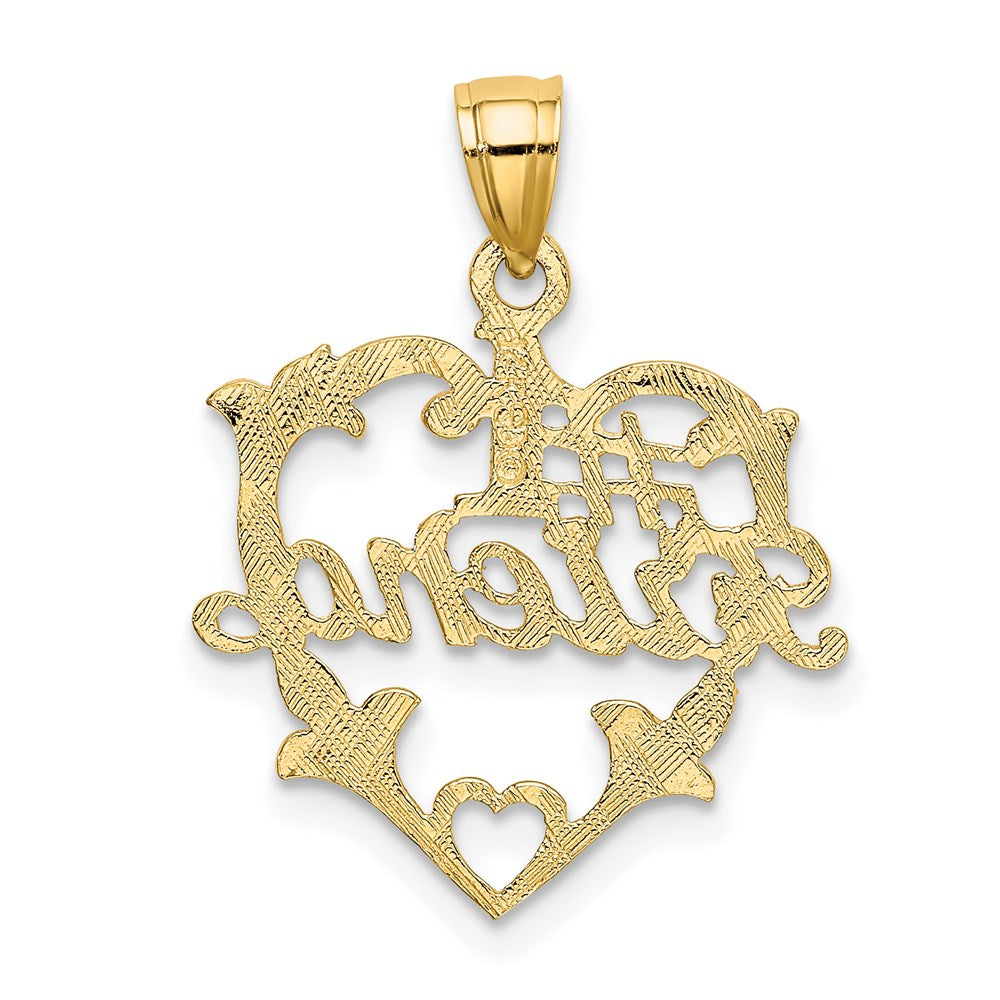 14k #1 FRIEND in Heart Charm