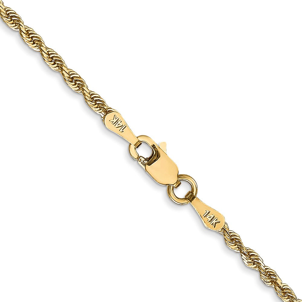 14k 2.00mm Diamond-Cut Lightweight Rope Chain