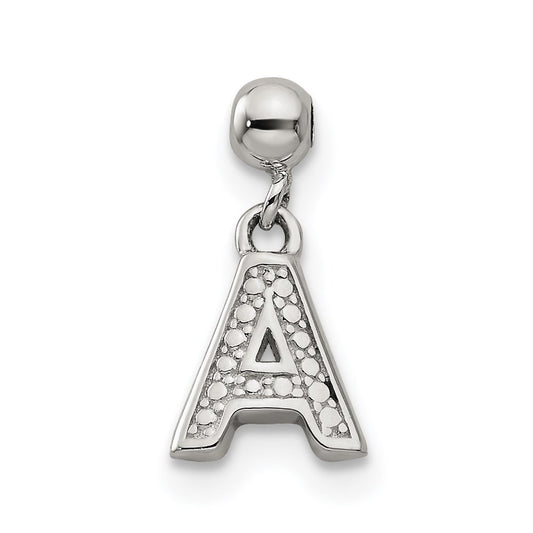 Mio Memento Sterling Silver Letter A Dangle Initial Charm