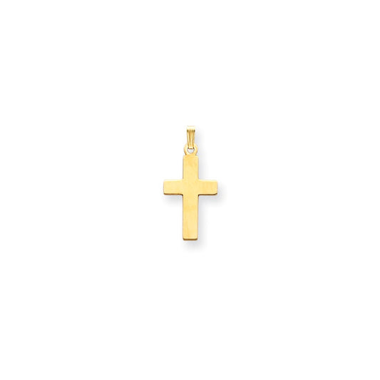 14K Polished Cross Charm
