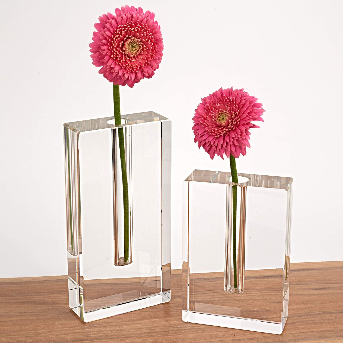 Rita Handcrafted Rectangle 6" Optical Crystal Bud Vase