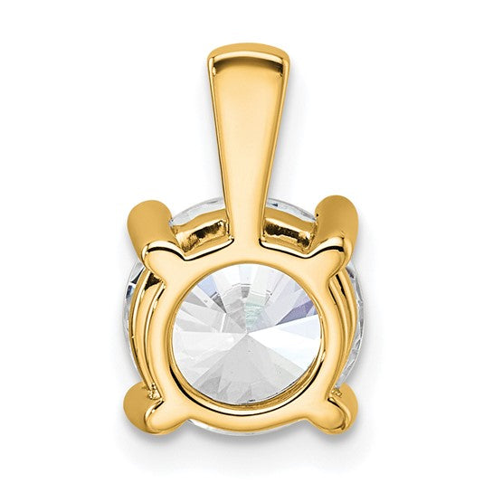 14k 2 carat Lab Grown Diamond VS/SI+ G+ Round Complete Four Prong Pendant