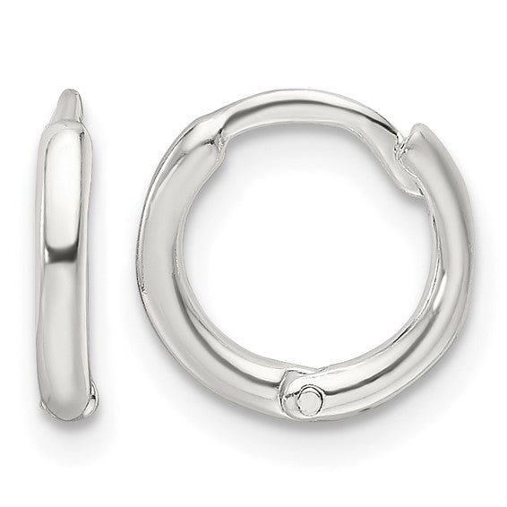 Sterling Silver Polished Hinged Hoop Earrings