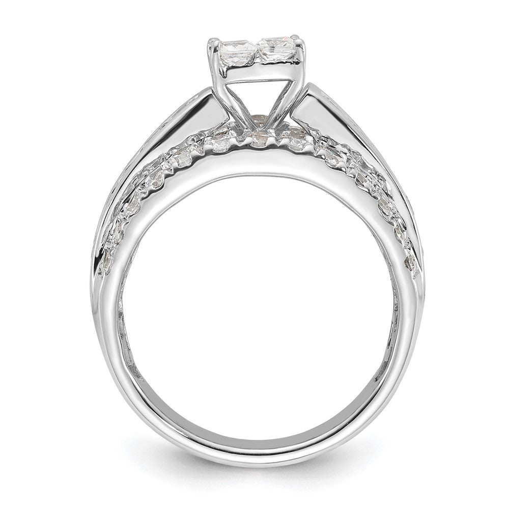 Sterling Silver Rhodium-plated Diamonore Ring
