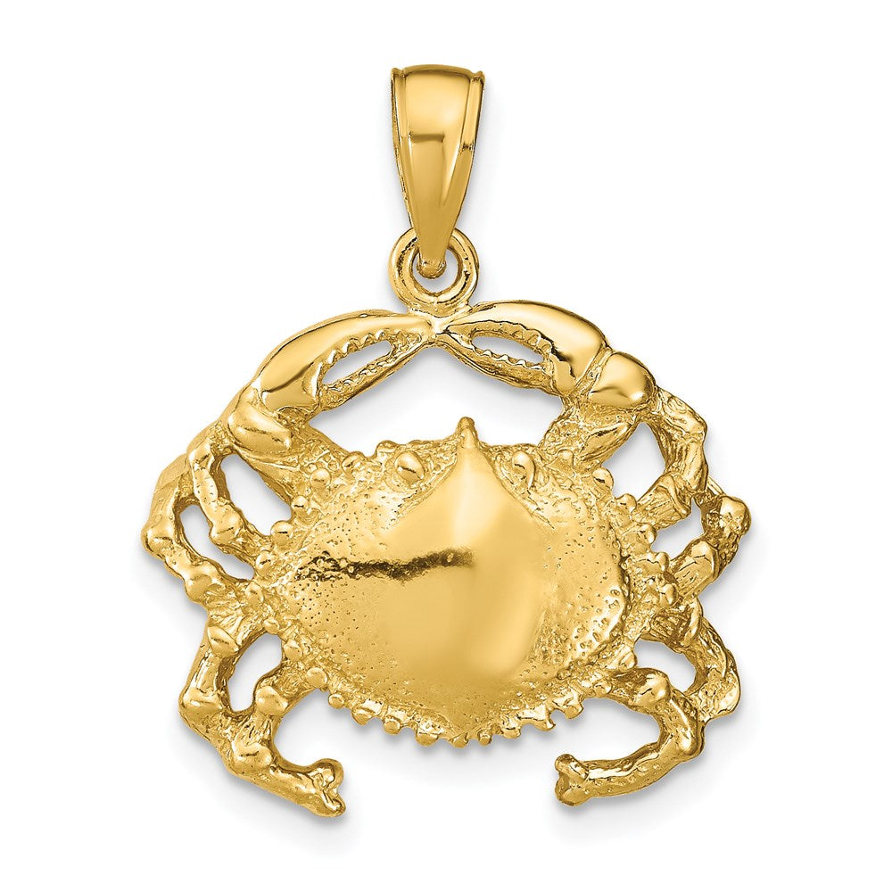 14k Gold Crab Design Pendant