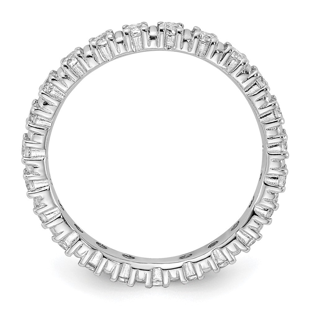 Sterling Silver Stackable Expressions Created White Sapphire Ring