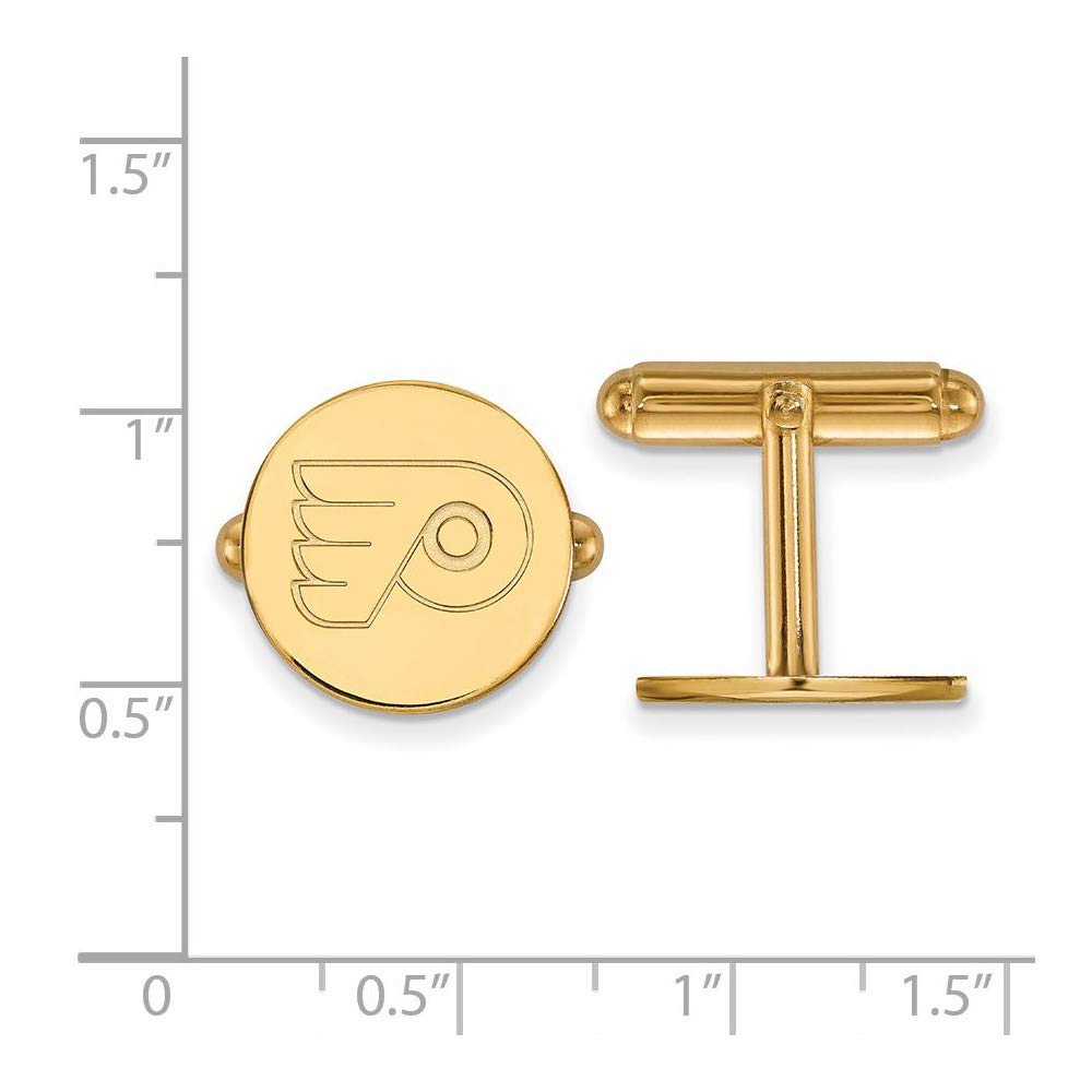 NHL Philadelphia Flyers 14kt Gold-Plated Sterling Silver Cuff Links