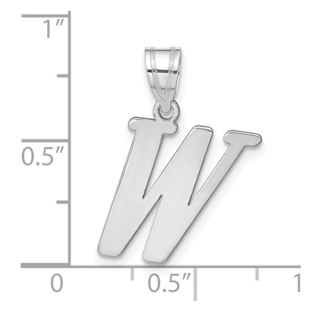 14kw Polished Letter W Initial Pendant