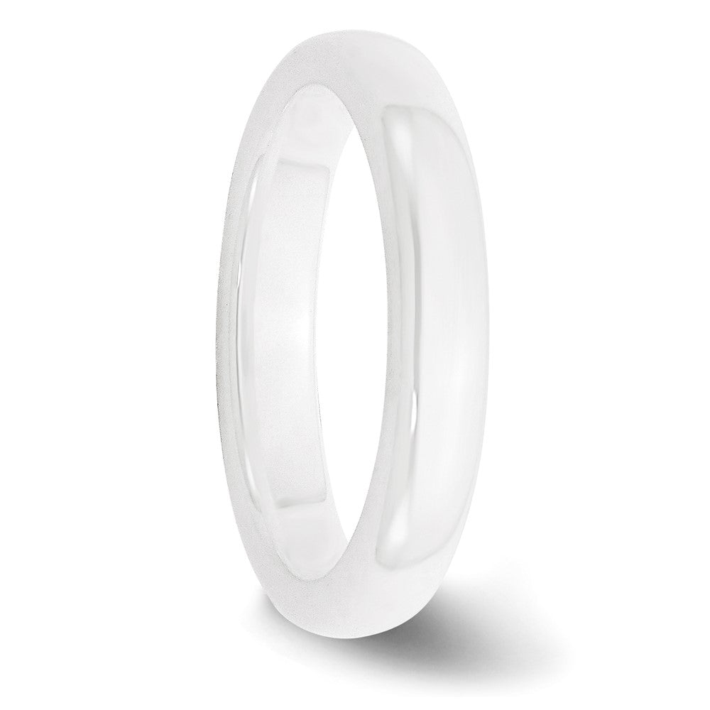 Ceramic White 4mm Polished Band Size - 6.5