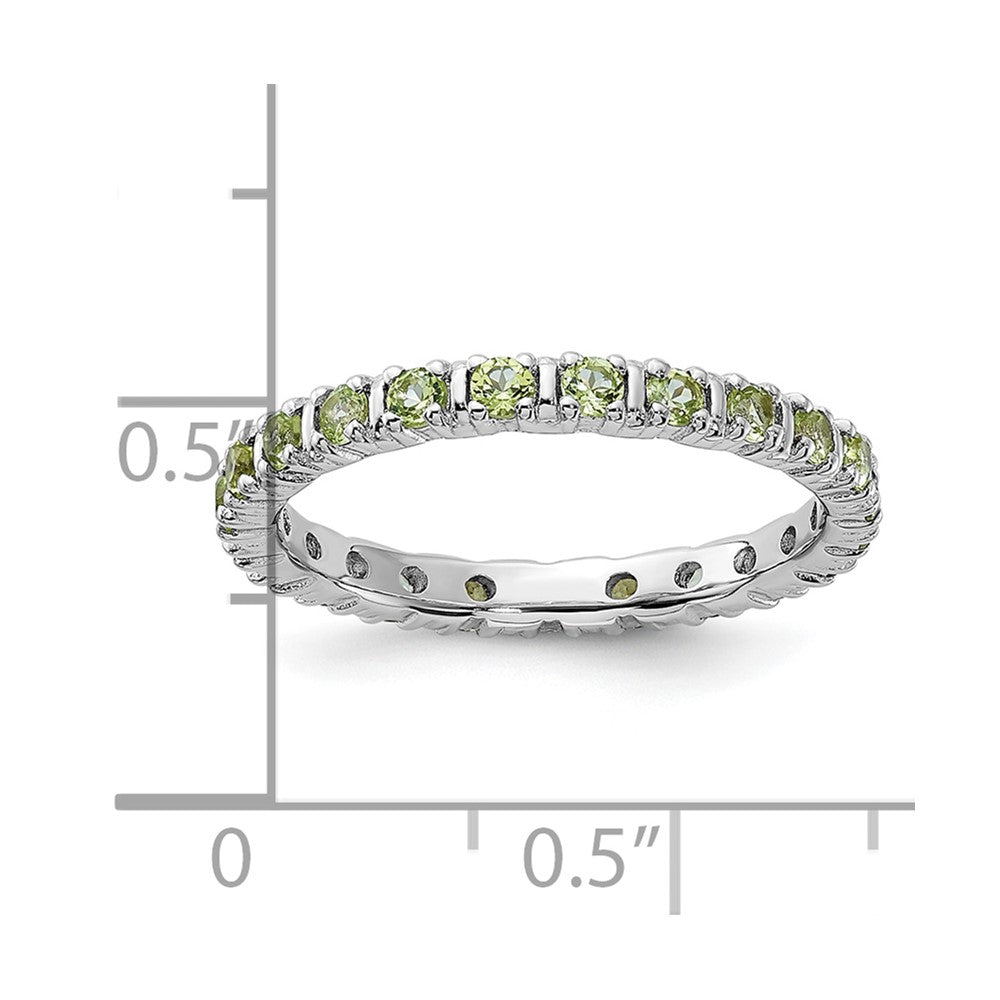 Sterling Silver Stackable Expressions Peridot Ring