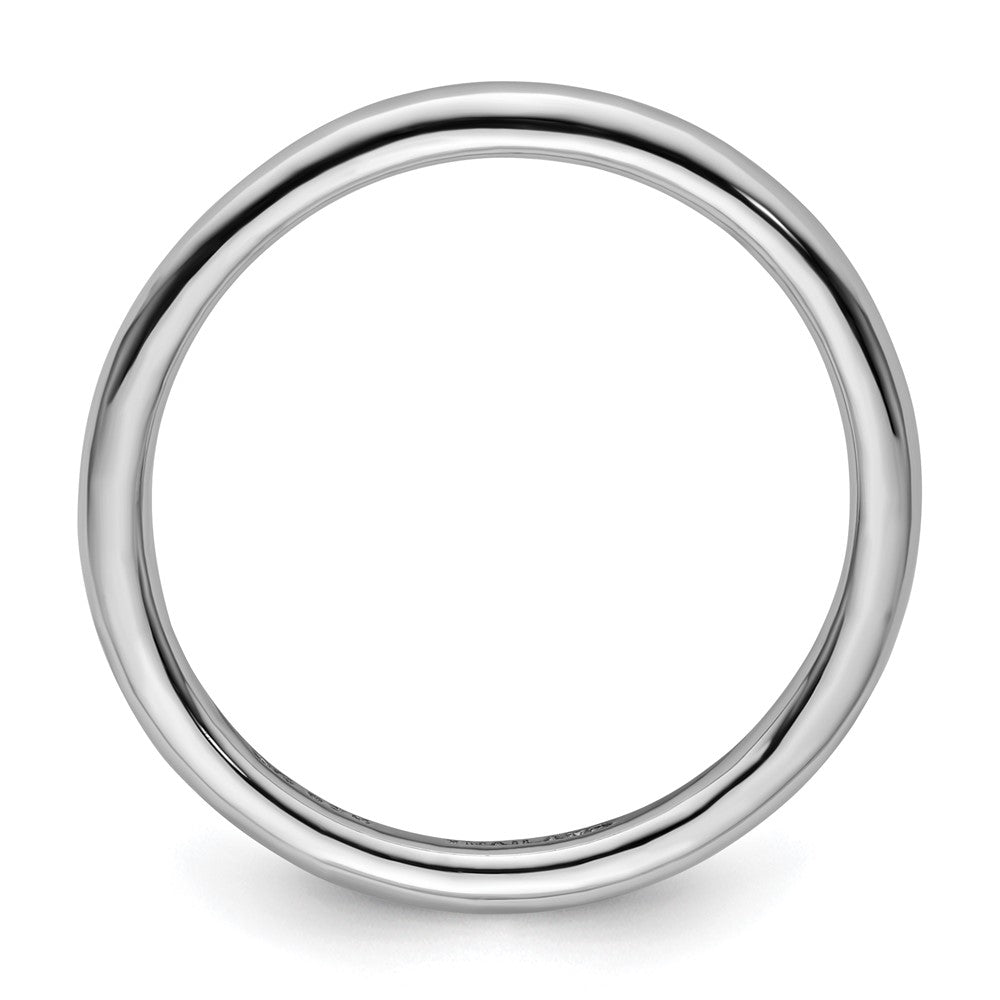 Sterling Silver Stackable Expressions Rhodium Polished Ring Size -10