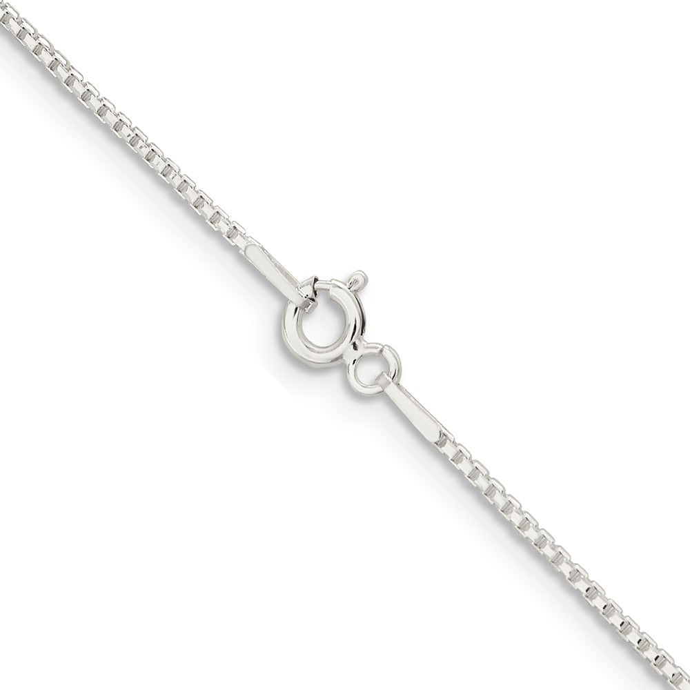 Sterling Silver 1.1mm Diamond-cut Round Box Chain 20 Inches