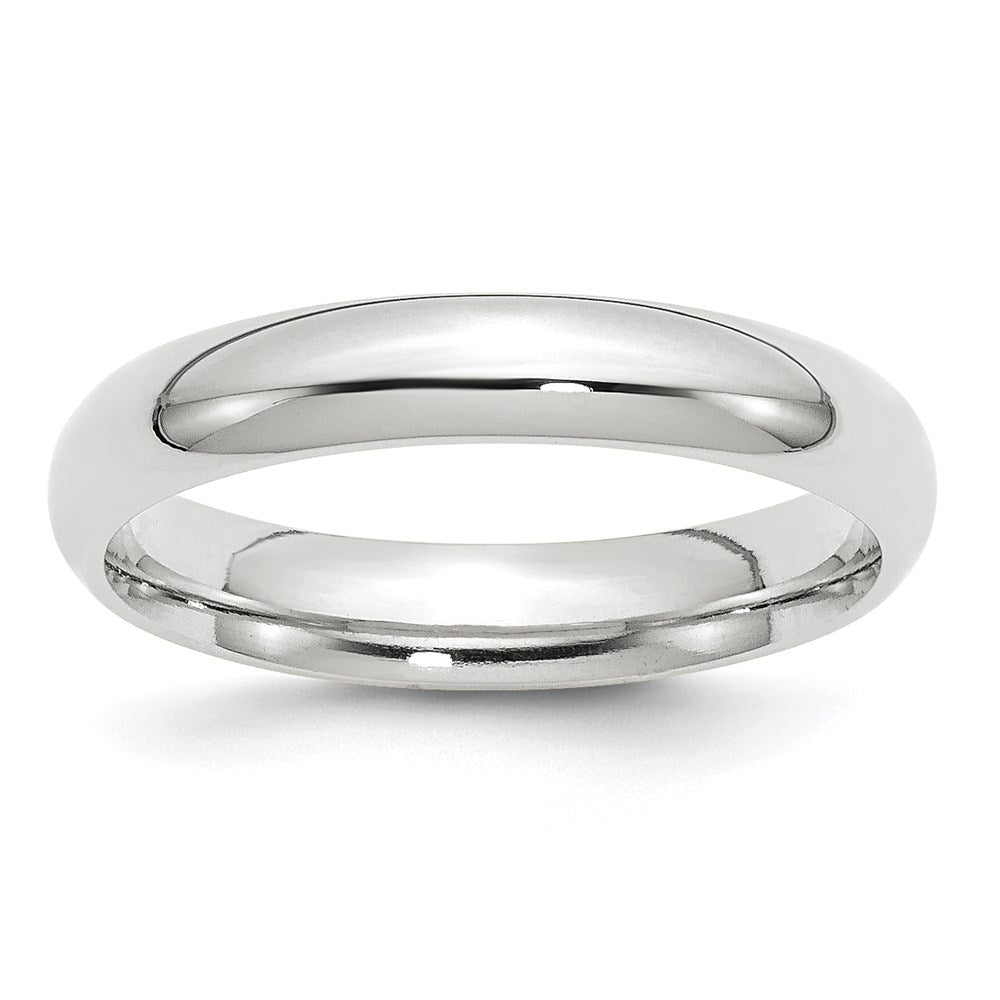 10k White Gold 4mm Standard Weight Comfort Fit Wedding Band Size 10