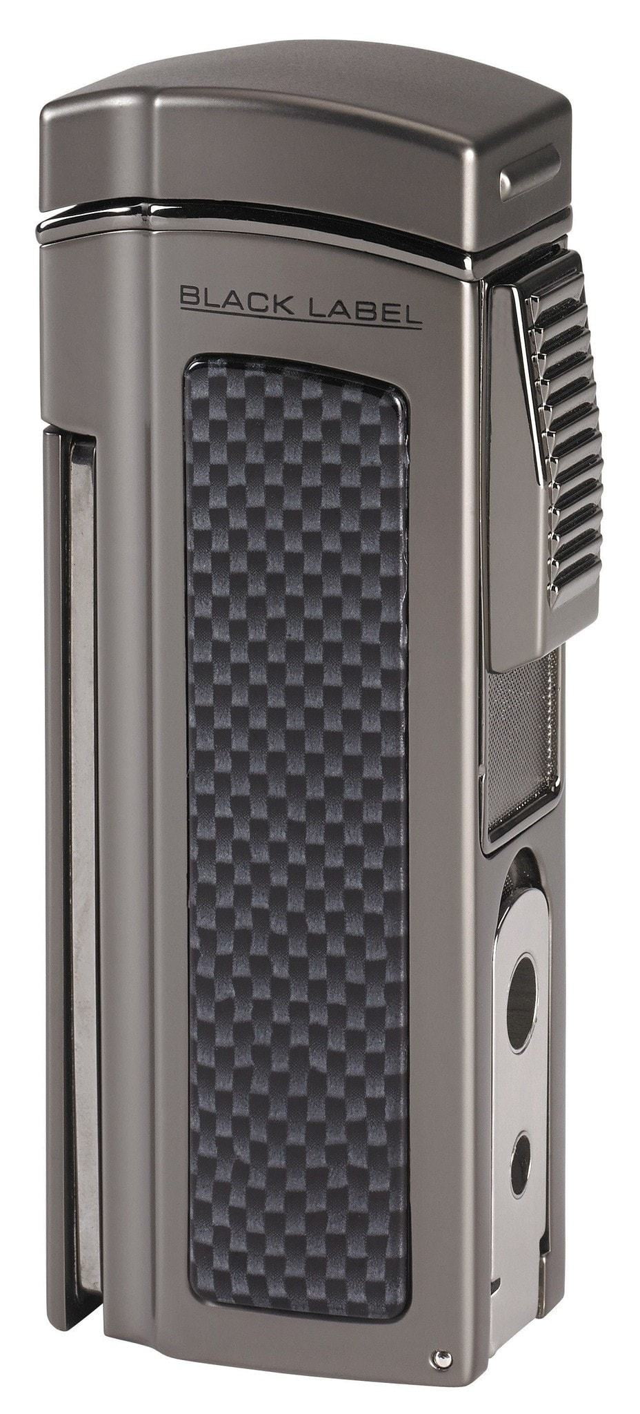 Black Label Dominator Quad Torch Table Lighter - Dark Gun Matte