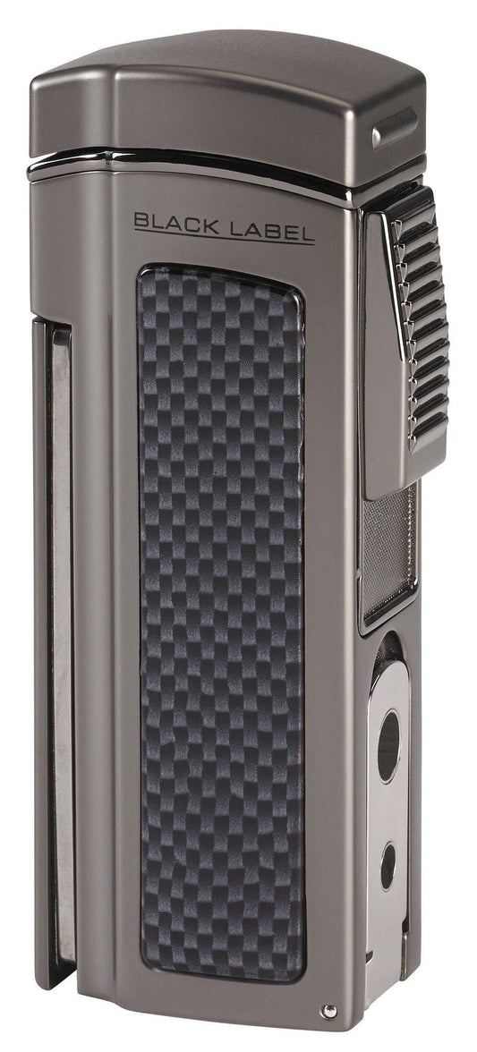 Black Label Dominator Quad Torch Table Lighter - Dark Gun Matte