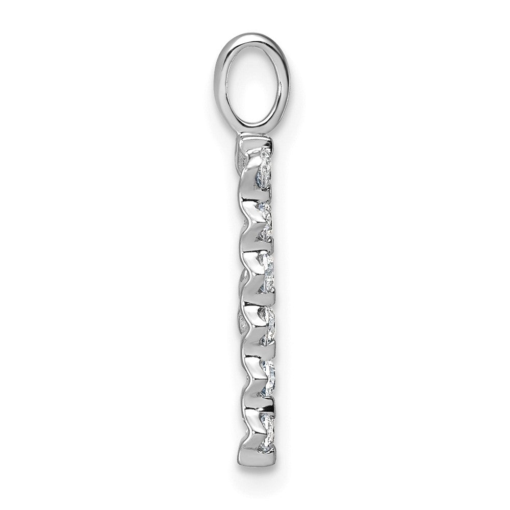 True Origin 14k White Gold 3/8 carat Lab Grown Diamond VS DEF Alphabet P Pendant