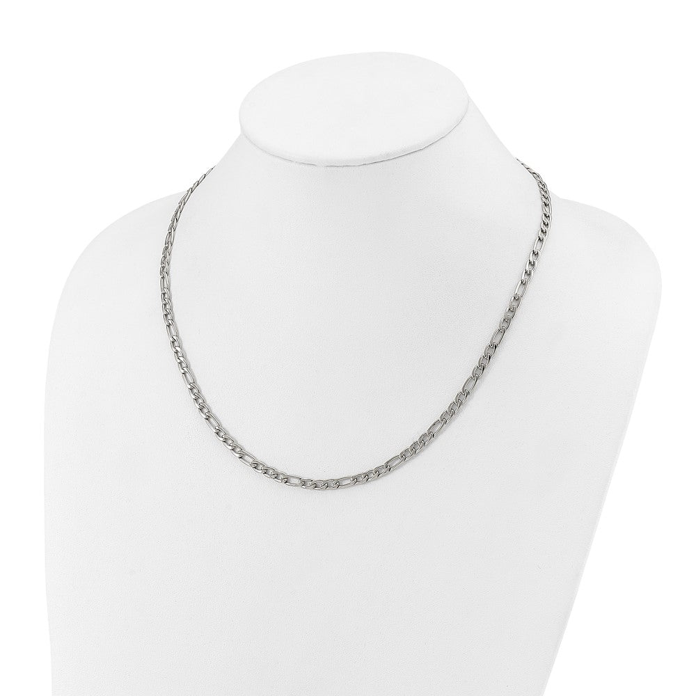 Stainless Steel Polished 4mm 20in Figaro Chain
