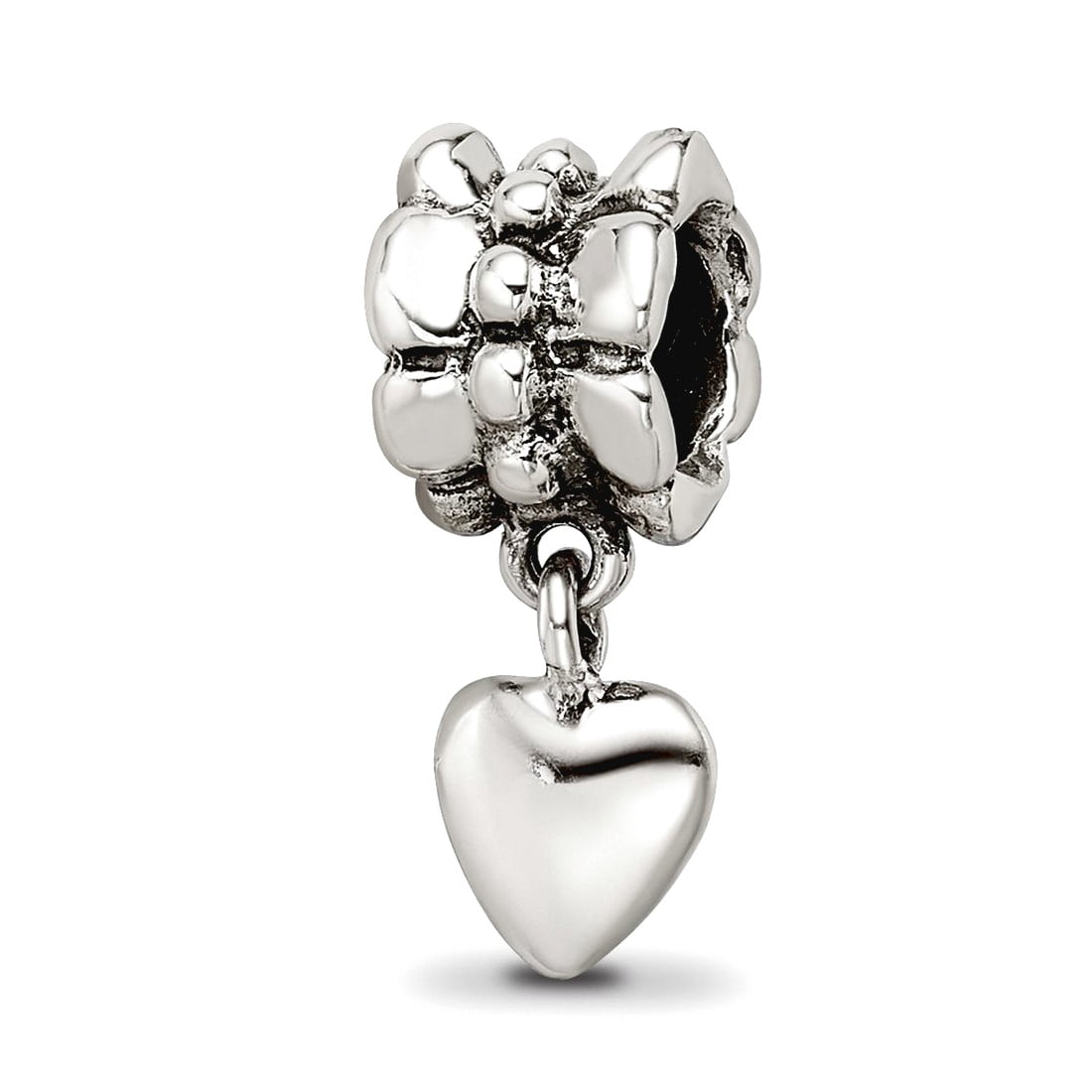 Sterling Silver Reflections Heart Dangle Bead