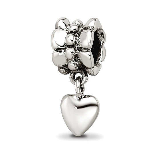 Sterling Silver Reflections Heart Dangle Bead